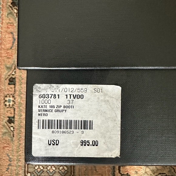 Saint Laurent Patent Stiletto Bootie with Box Black Size 37 - Picture 8 of 8